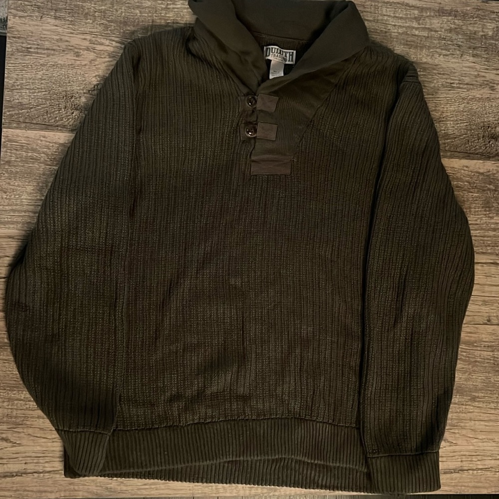 DULUTH Brigadier Shawl Collar Sweater Men’s Size 3XLT XXXLT